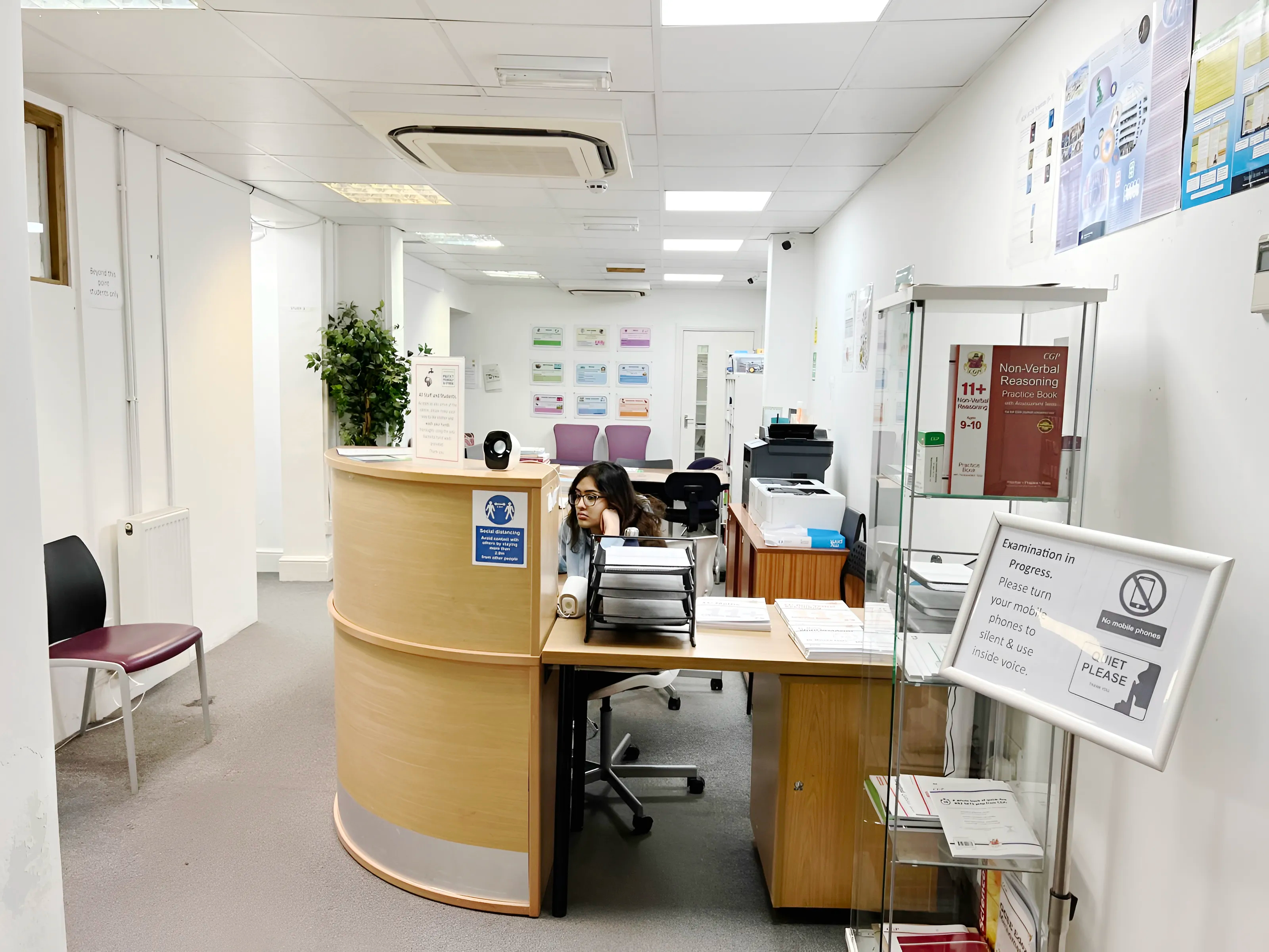 Ark Education Centre Ilford — professional exam centre with Examination in Progress signage
