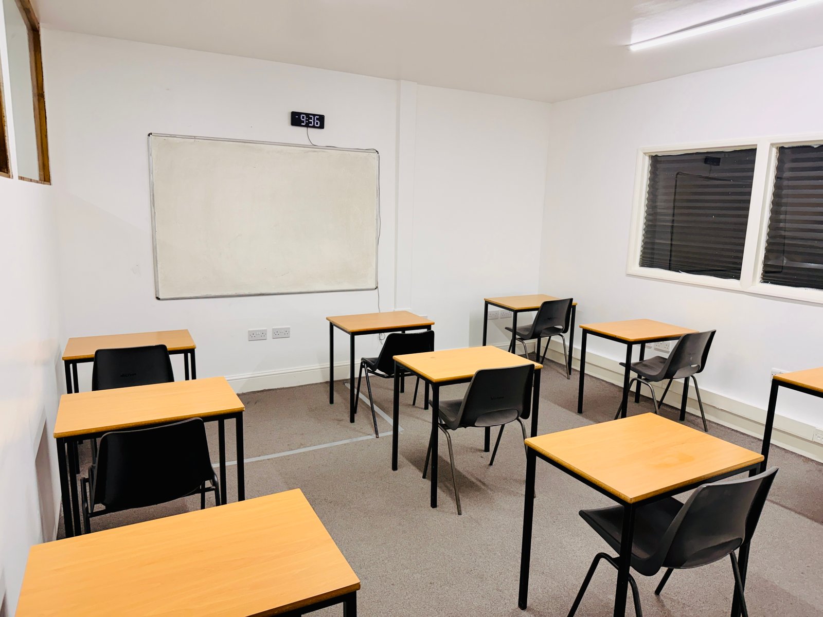 Exam room 1 — individual desks set for exam conditions